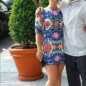 SISTER JANE PSYCHEDELIC PRINT MINI DRESS SZ S